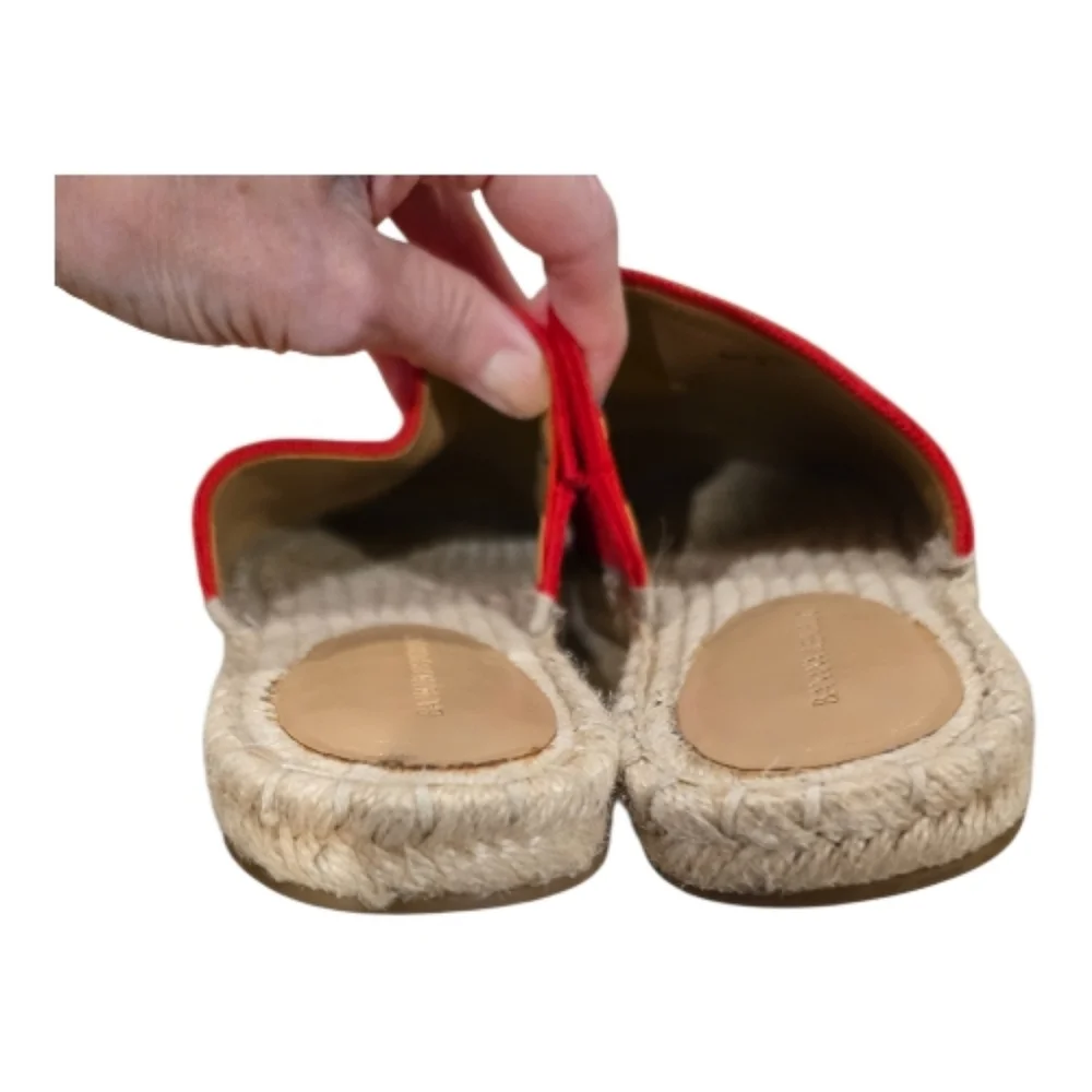 Banana Republic Espadrille Mules Size 8 in Poppy Red